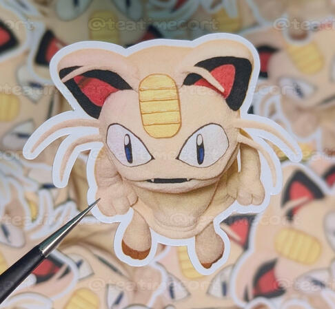 Handmade Meowth Puppet 2.5" vinyl Handmade Meowth Puppet 2.5" vinyl